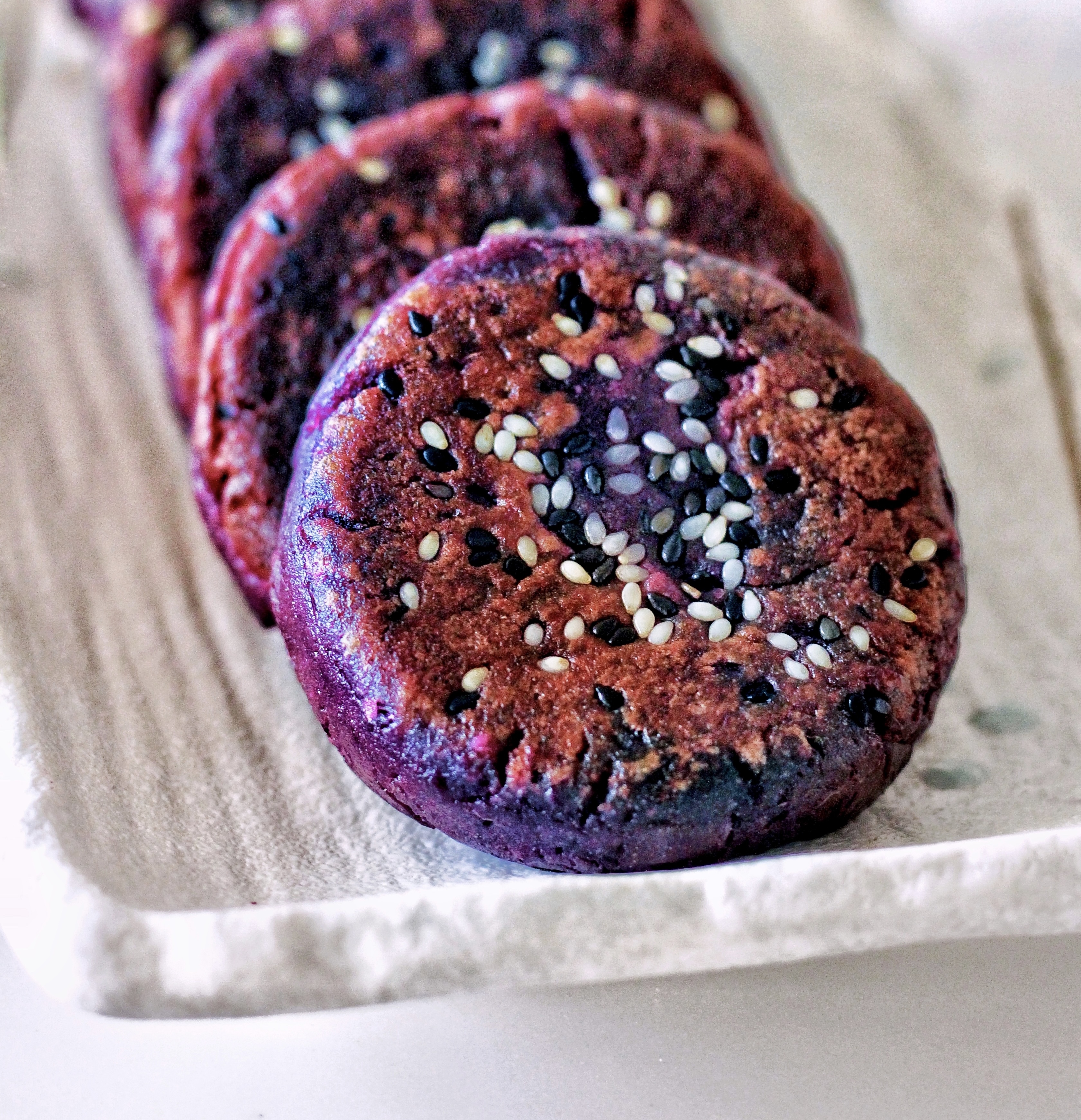 Purple Sweet Potato Mochi Pancake