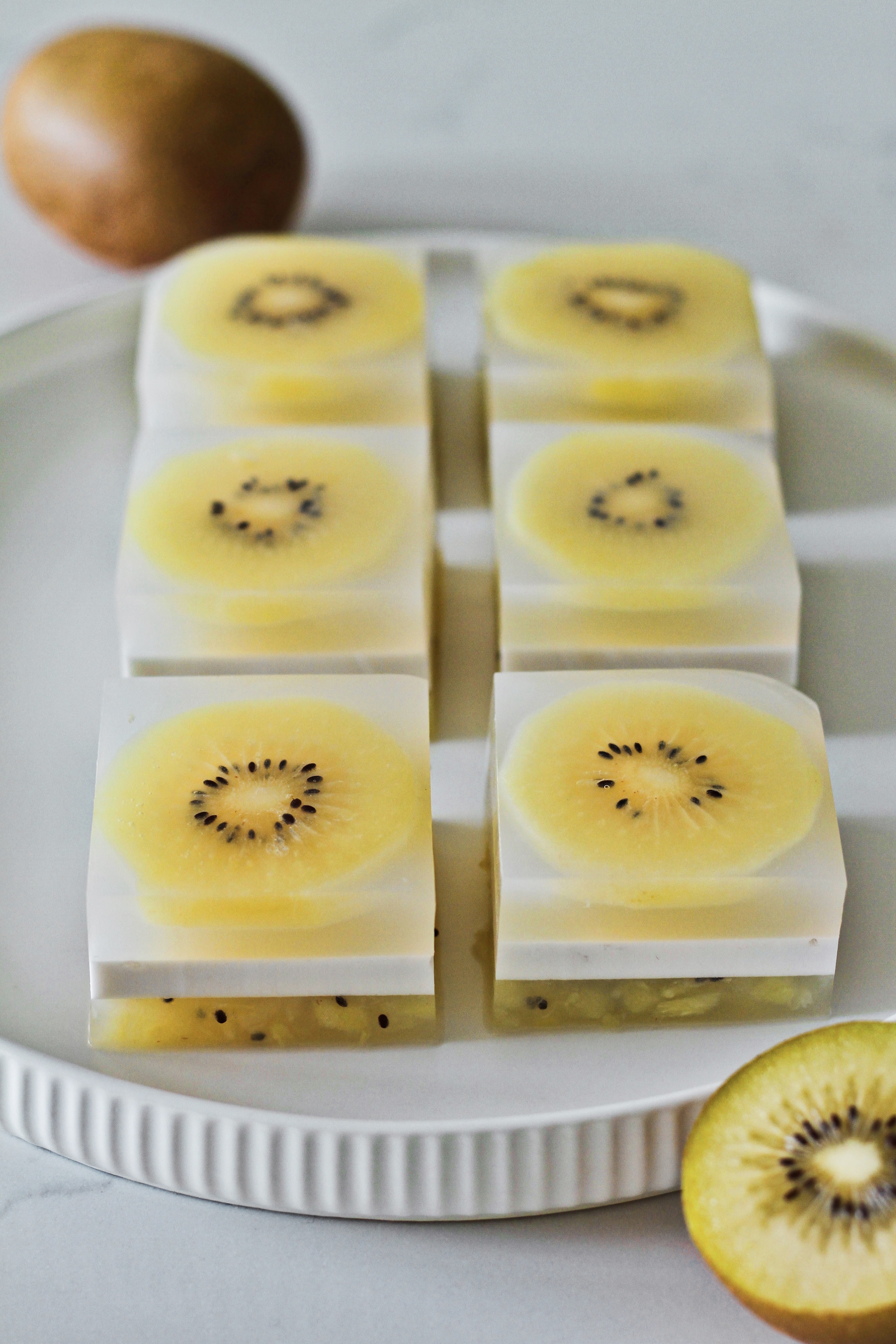 Kiwi Coconut Agar Agar Jelly