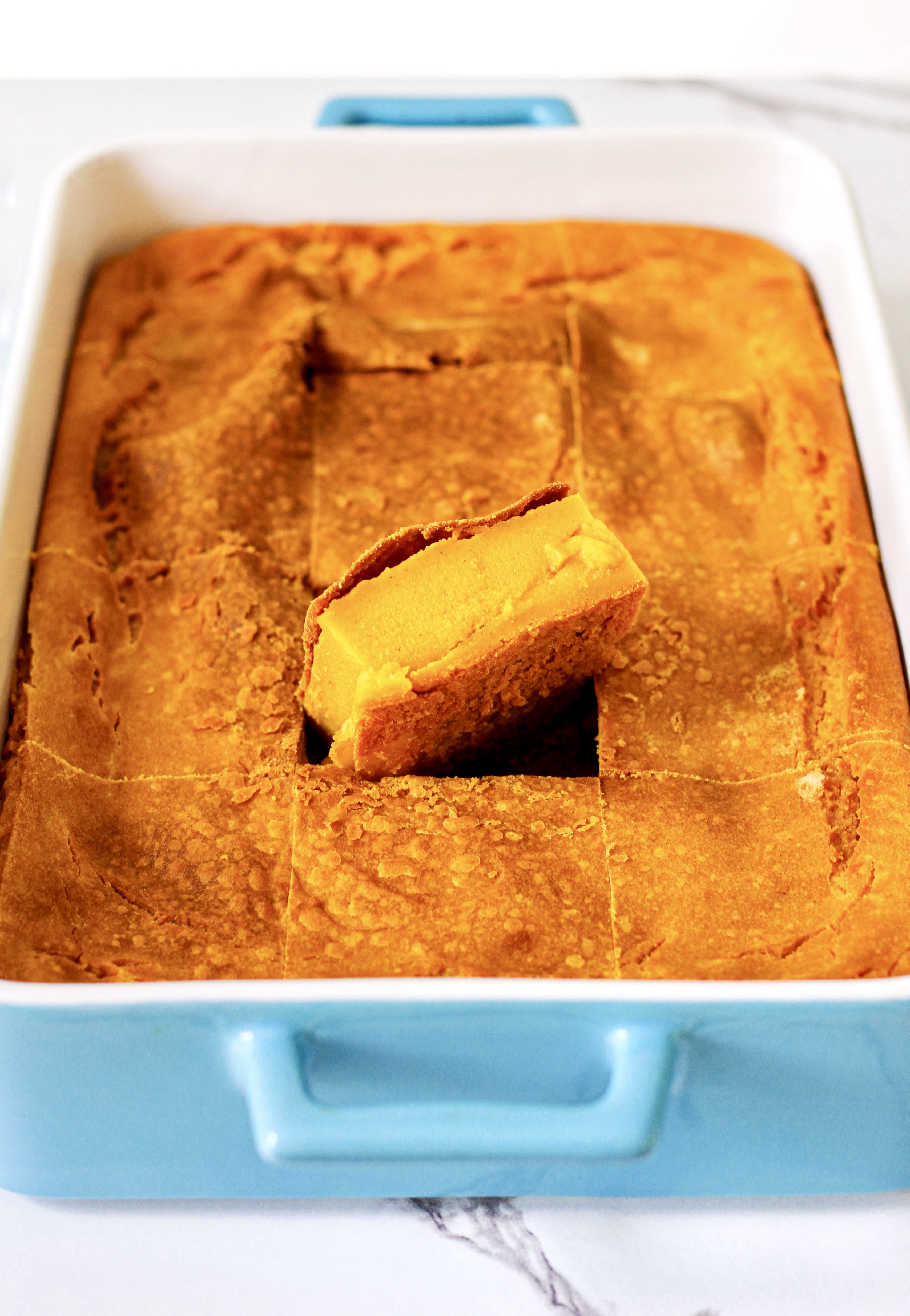 Vegan Pumpkin Butter Mochi aka Mochi Brownie