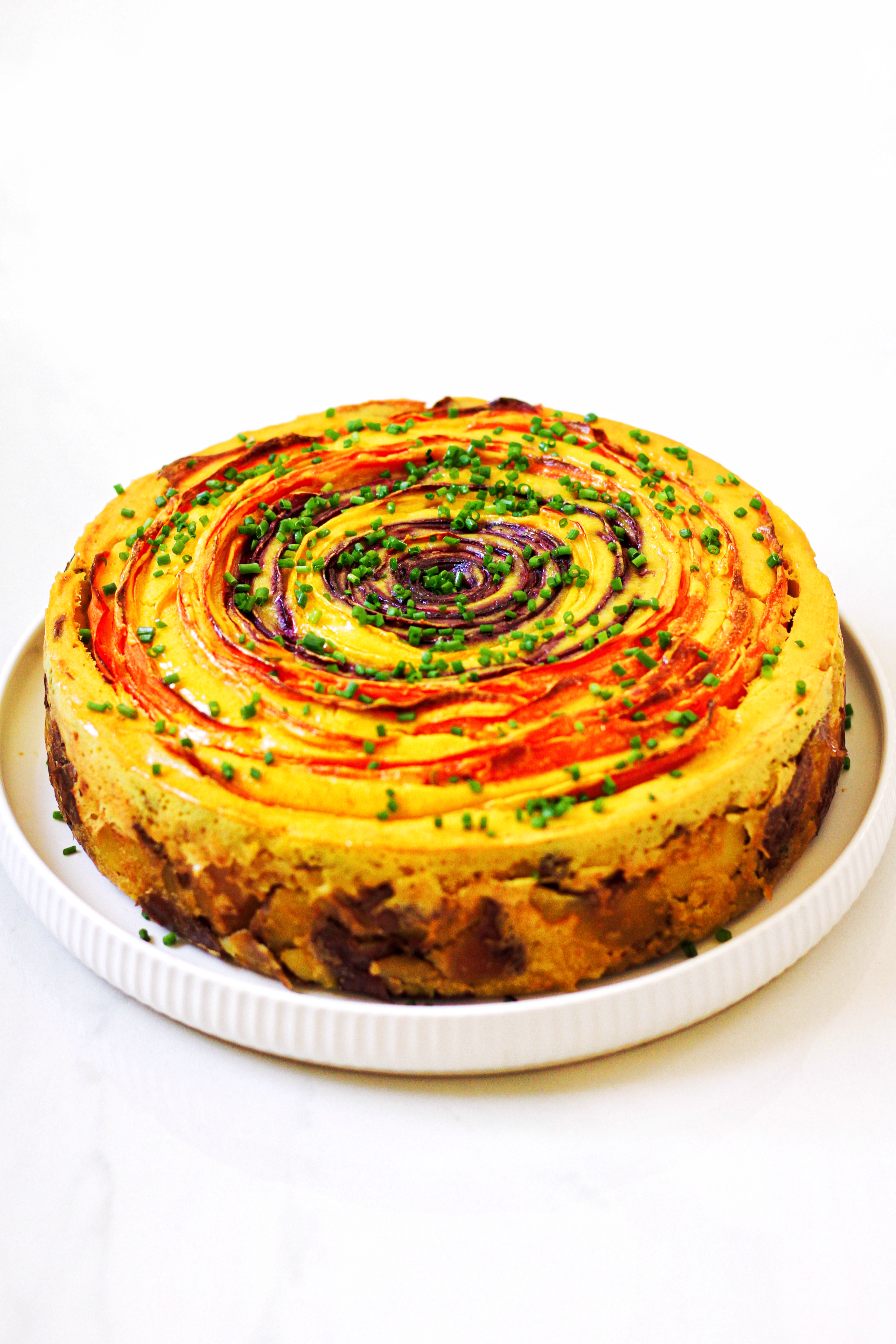 Potato Crust Mung Bean Quiche Vegan Gluten Free