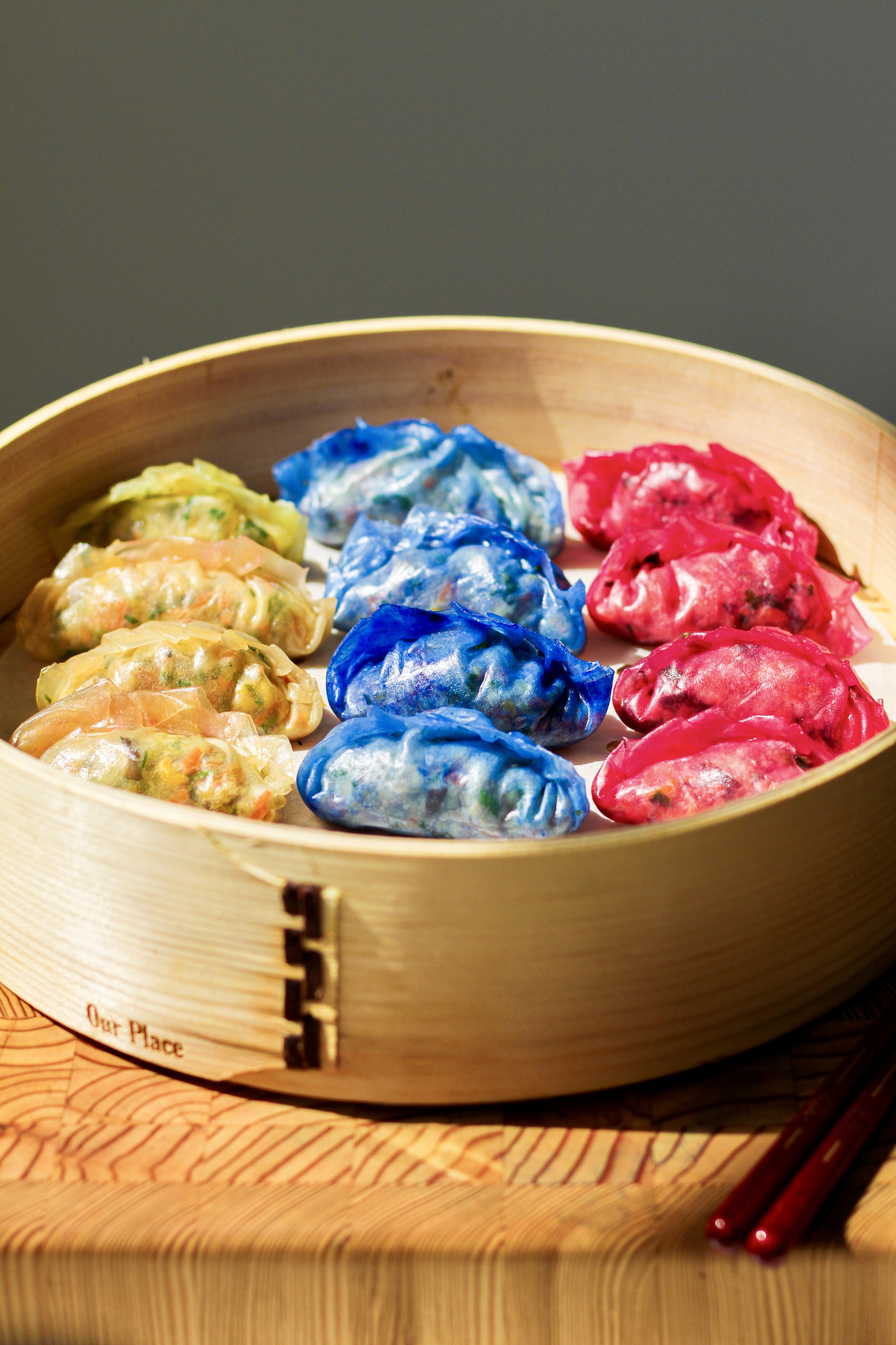 Tricolor Rice Paper Dumplings with Vegan Fillings