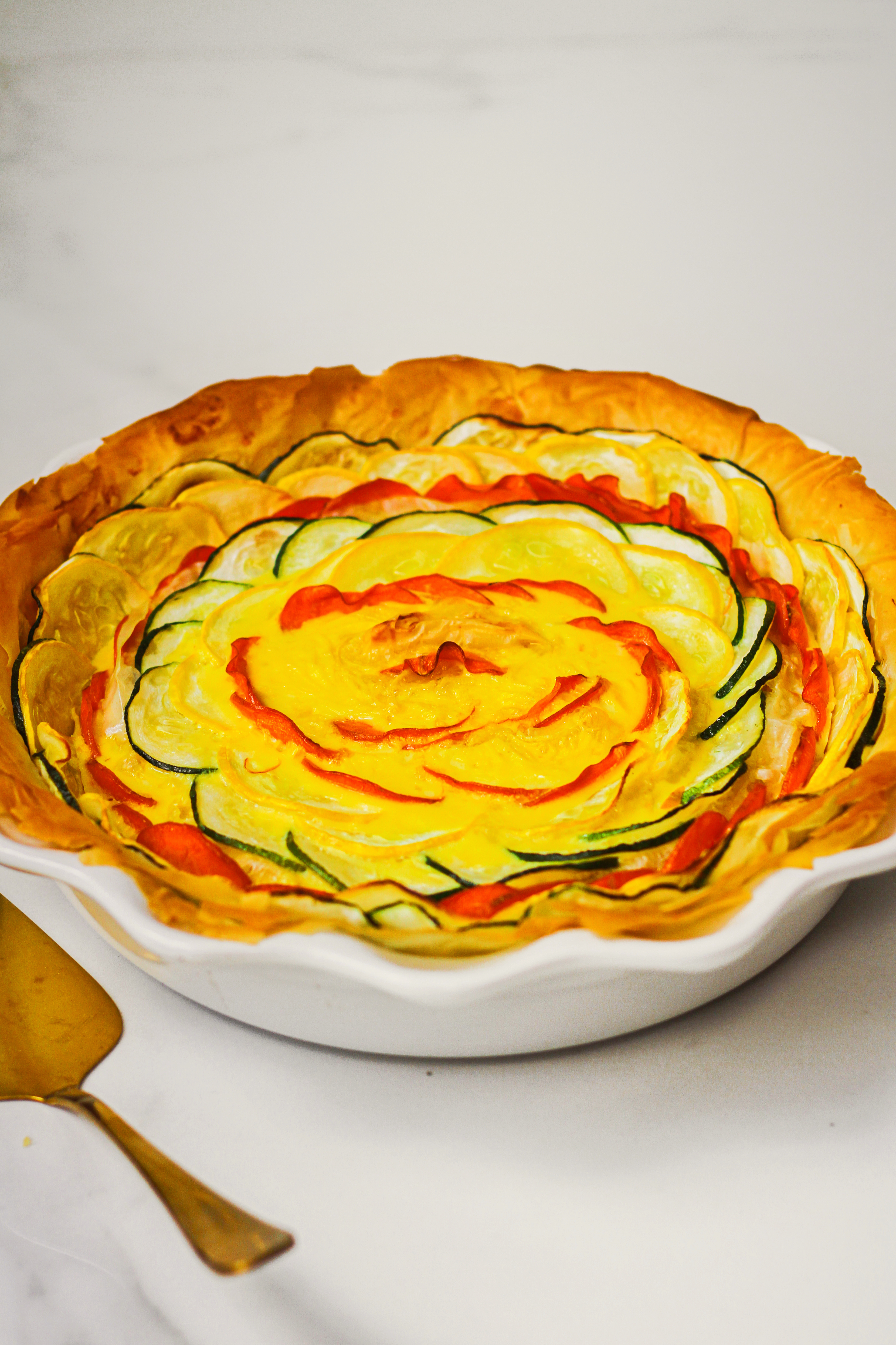 Phyllo Crust Vegan Quiche with Homemade Mung Bean ‘Egg’